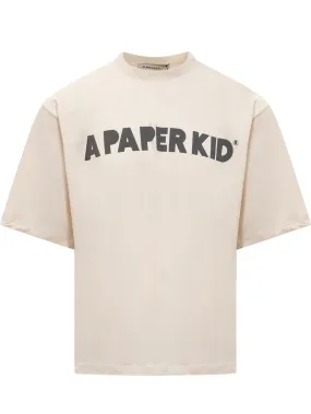 A PAPER KID T-shirt con Logo 