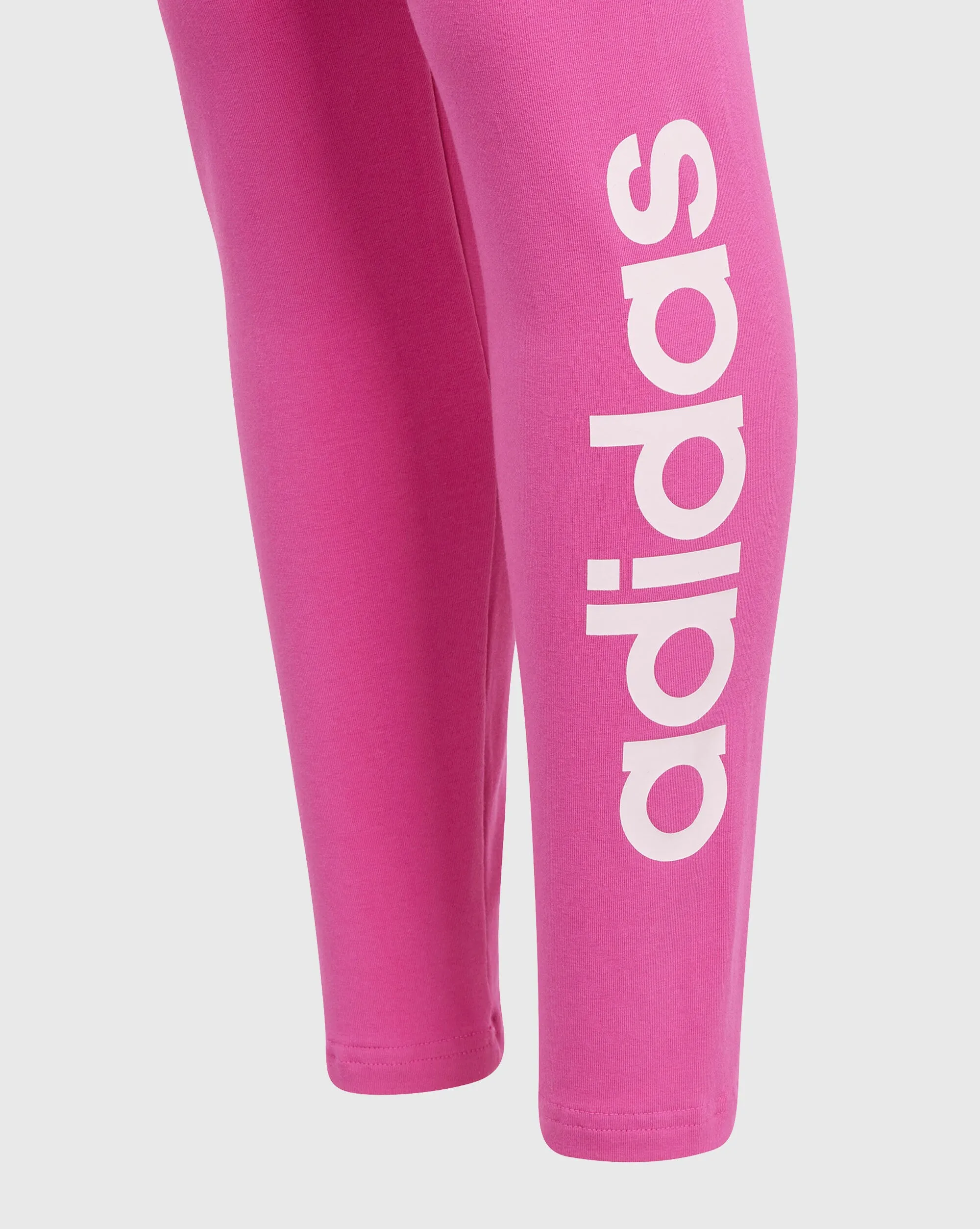 Adidas Leggings Essentials Linear Logo Cotton Rosa Bambina