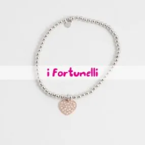 Bracciale I Fortunelli Cuore Rosa - Focu2