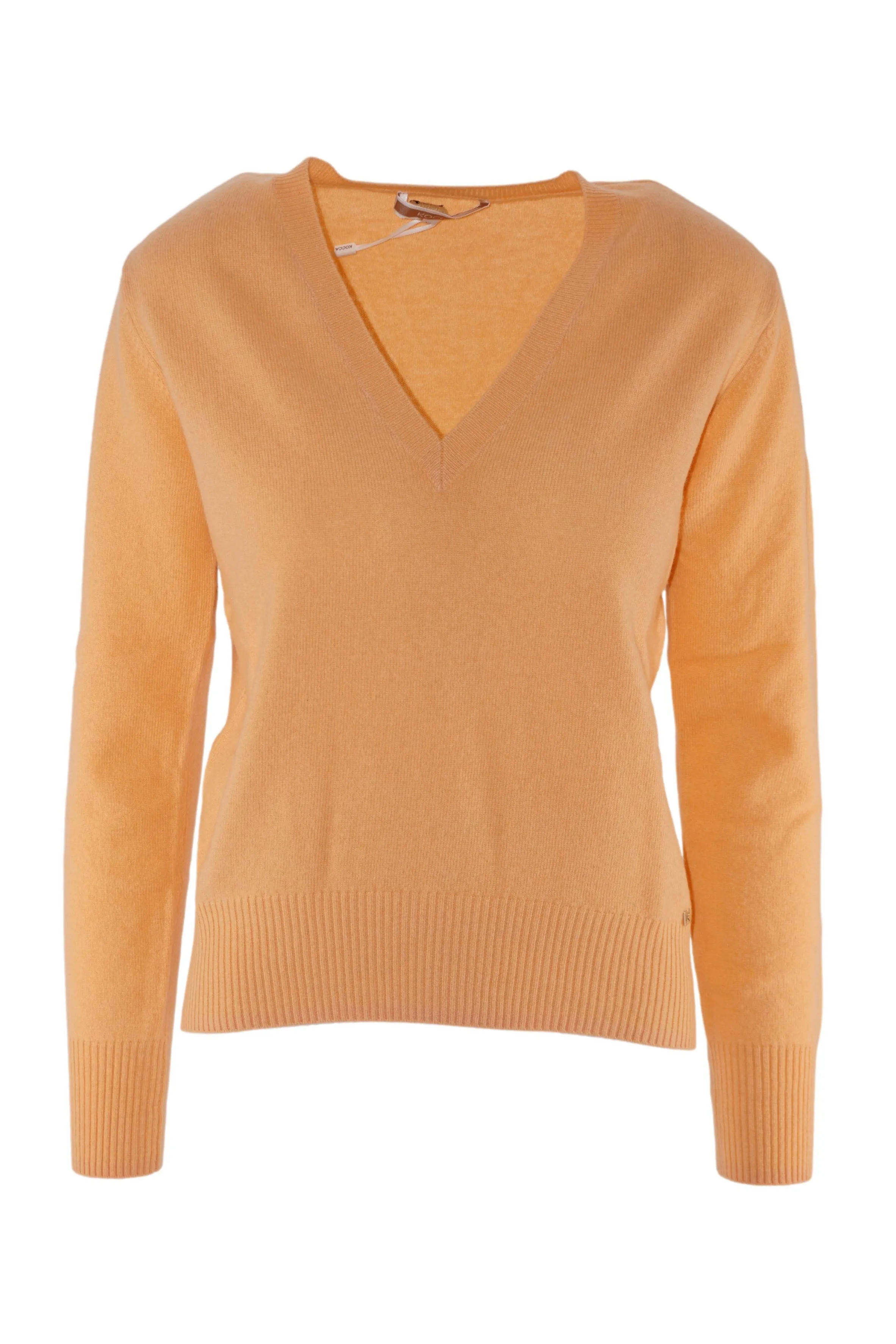 Cashmere V-Neck Sweater / Orange