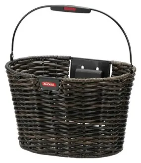 Cestino anteriore ovale Klickfix Structura Nero Marrone