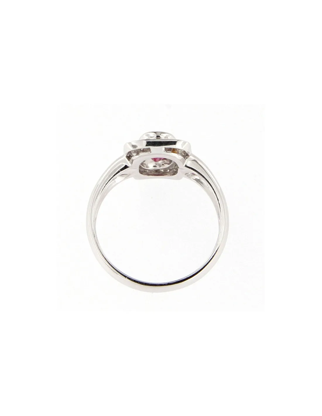 DAMIANI CLASSIC anello in oro bianco, rubino 0.83 ct e diamanti 0.68 ct