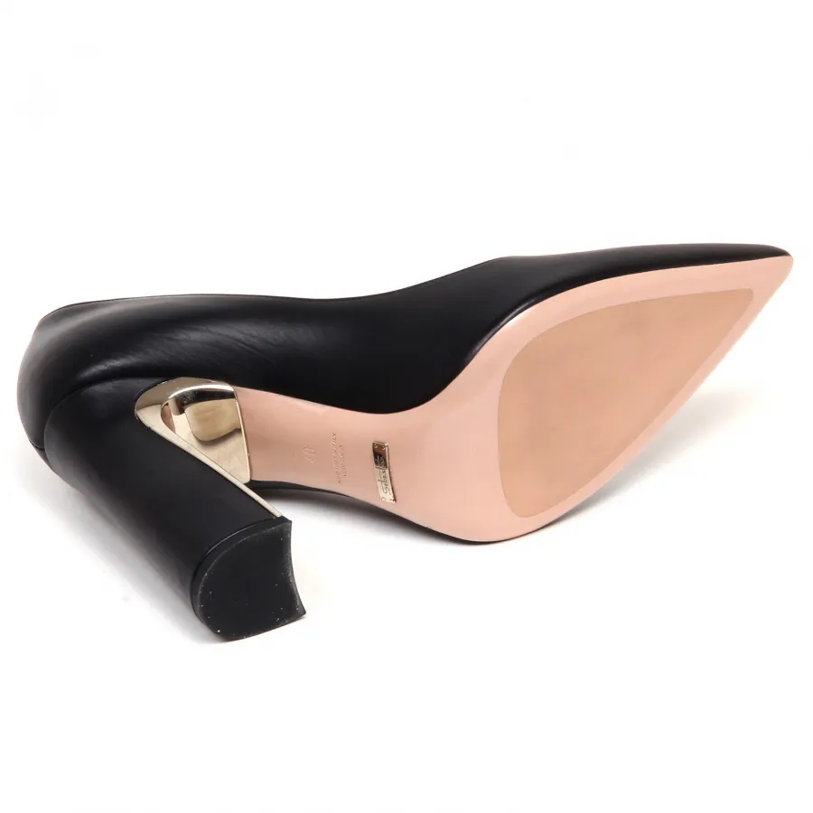 F6826 decollete donna black SEBASTIAN scarpe leather shoe woman narrow fit
