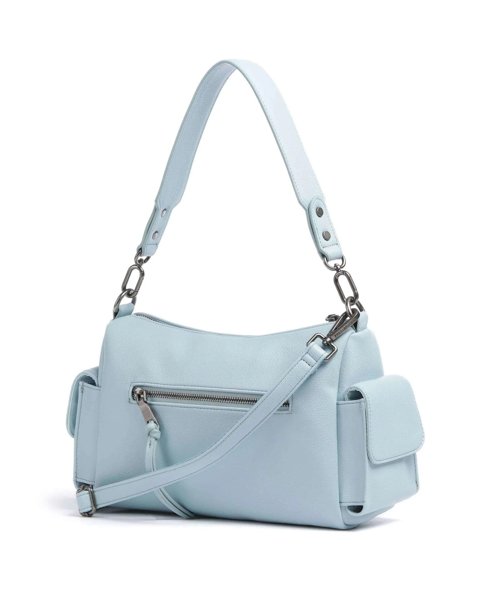  FredsBruder Bestie Borsa a spalla pelle riciclato blu chiaro  