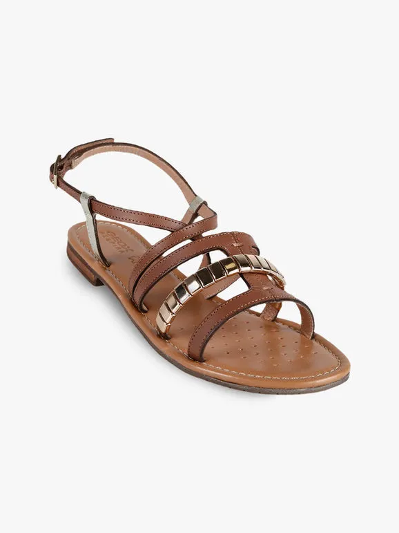 Geox D SOZY SS  Gewebte flache Damensandalen