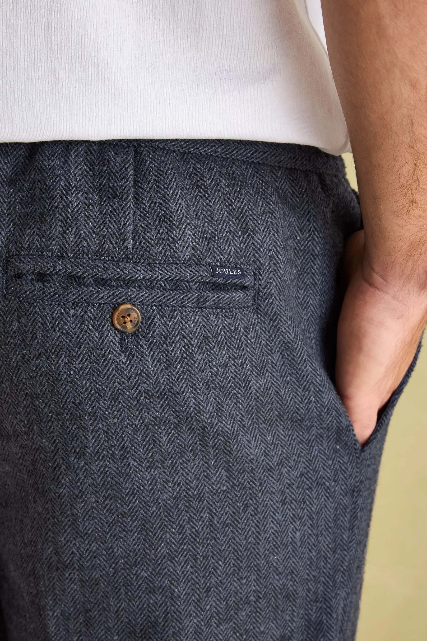 Joules Oundle Herringbone Slim Fit Trousers    
