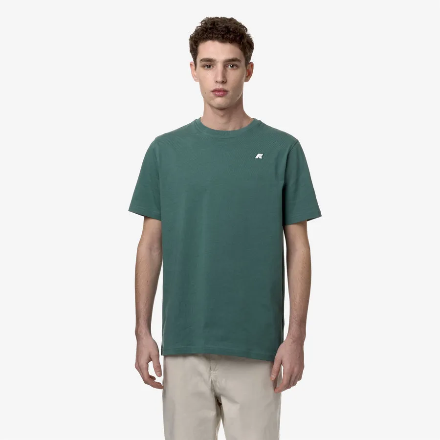 K-WAY Uomo Maglietta Odom Letitrain Verde Palma