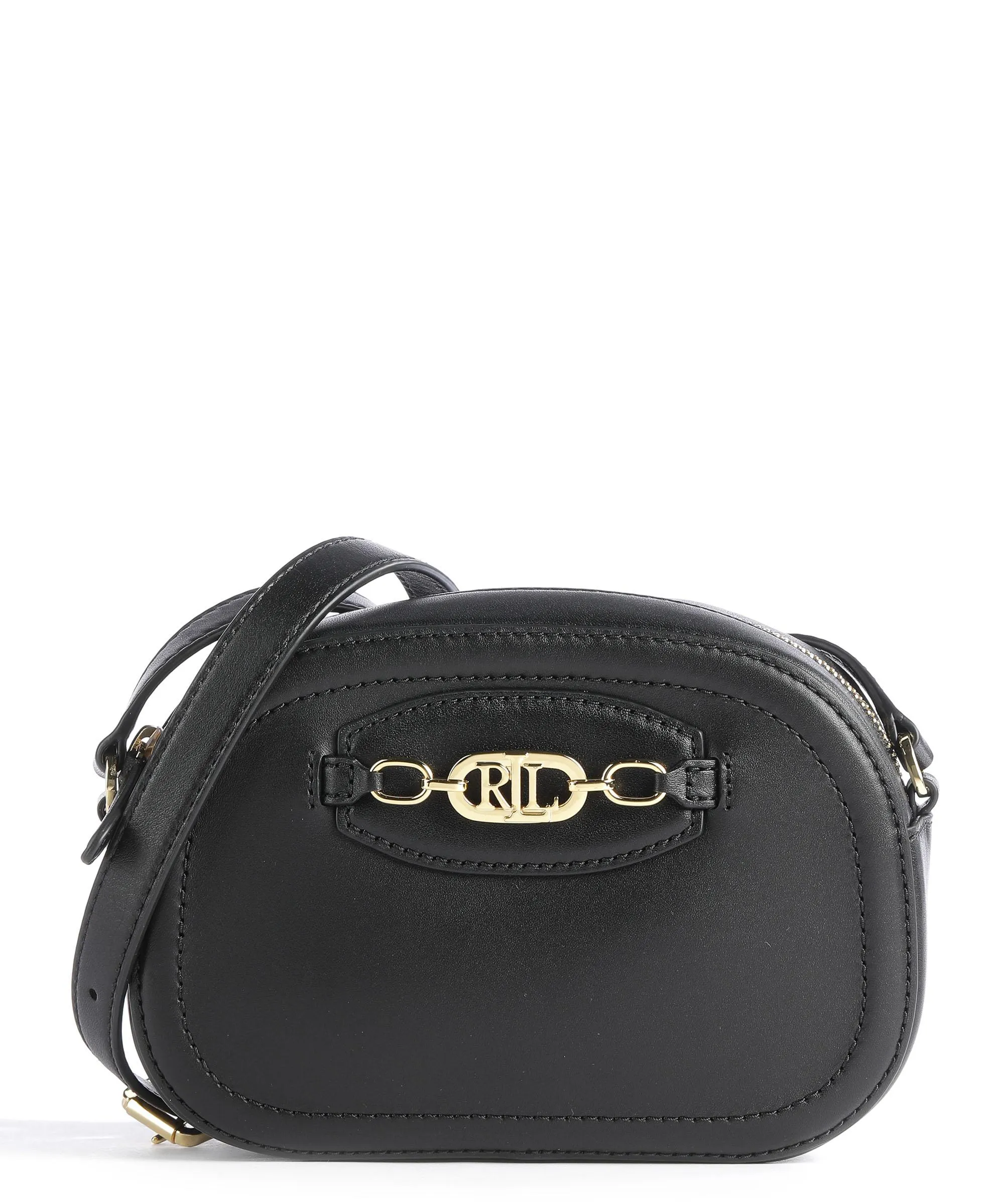  Lauren Ralph Lauren Jordynn 20 Borsa a tracolla pelle di vacchetta finemente grana nero  