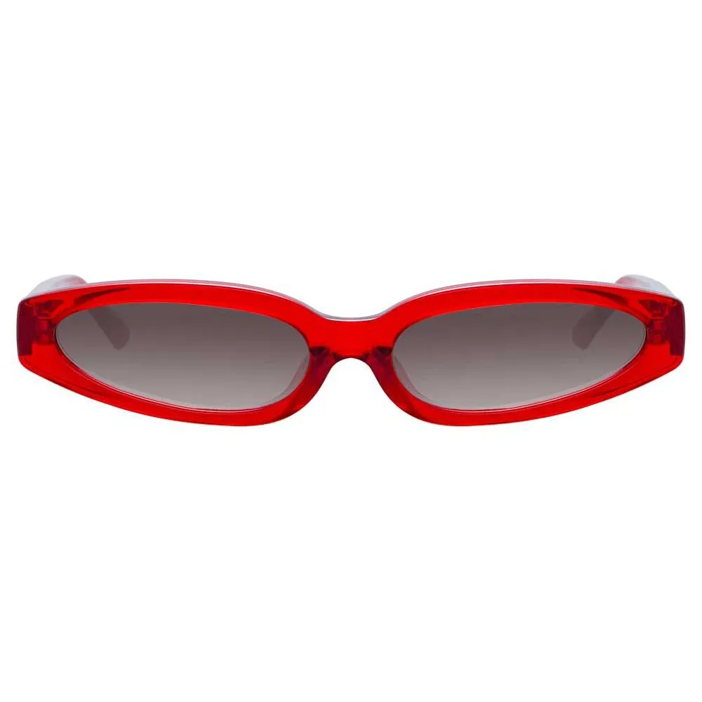 Linda Farrow - Occhiali da Sole Angolari 960 C2 - Rosso - Linda Farrow Eyewear - Dazed Lila Moss Official