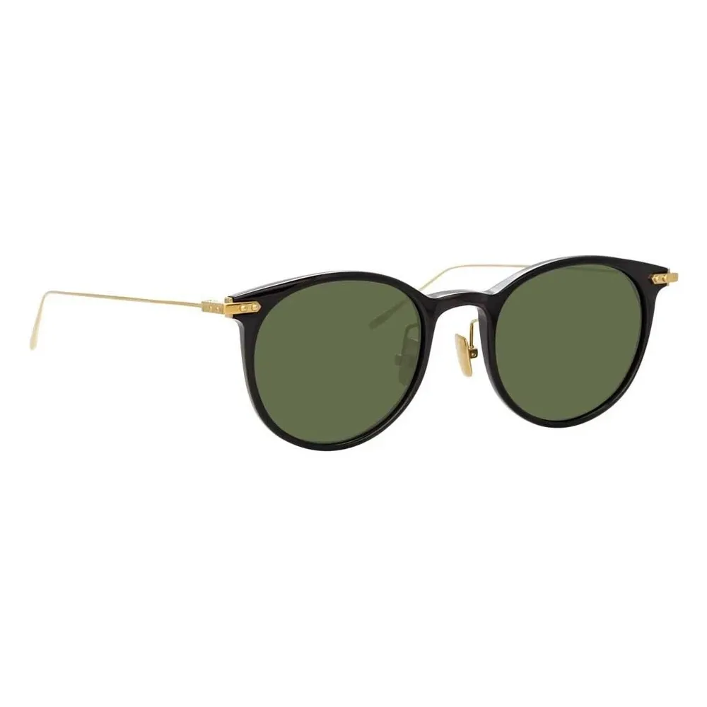 Linda Farrow - Occhiali da Sole D-Frame Linear Childs A C10 in Nero - LF03AC10SUN - Linda Farrow Eyewear