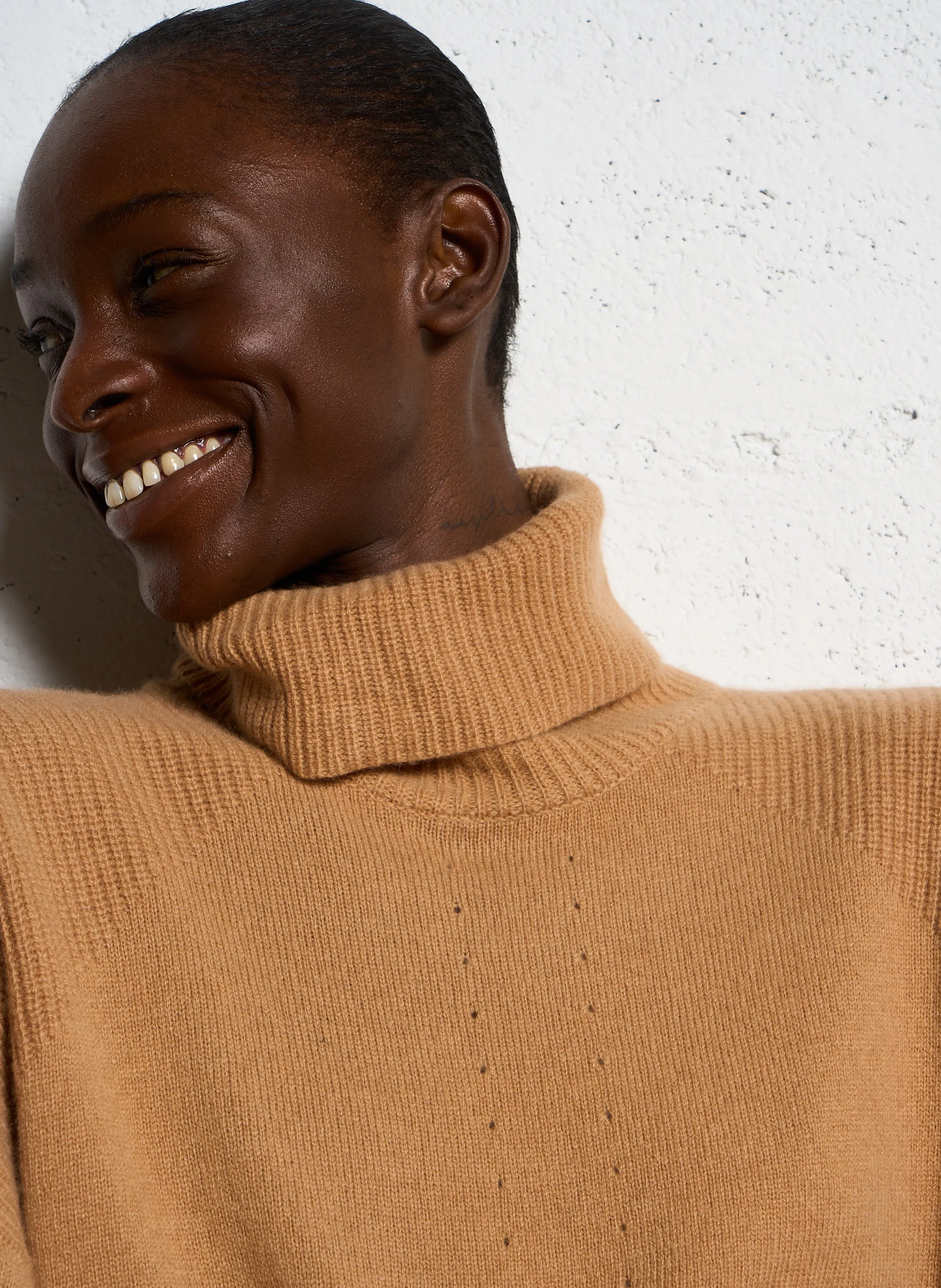  LIU JO   Maglione oversize con collo dolcevita in lana | Marrone