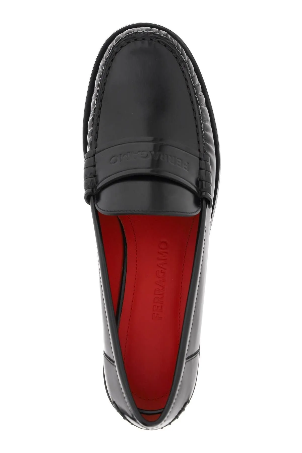 MOCASSINO IN PELLE CON LOGO IMPRESSO