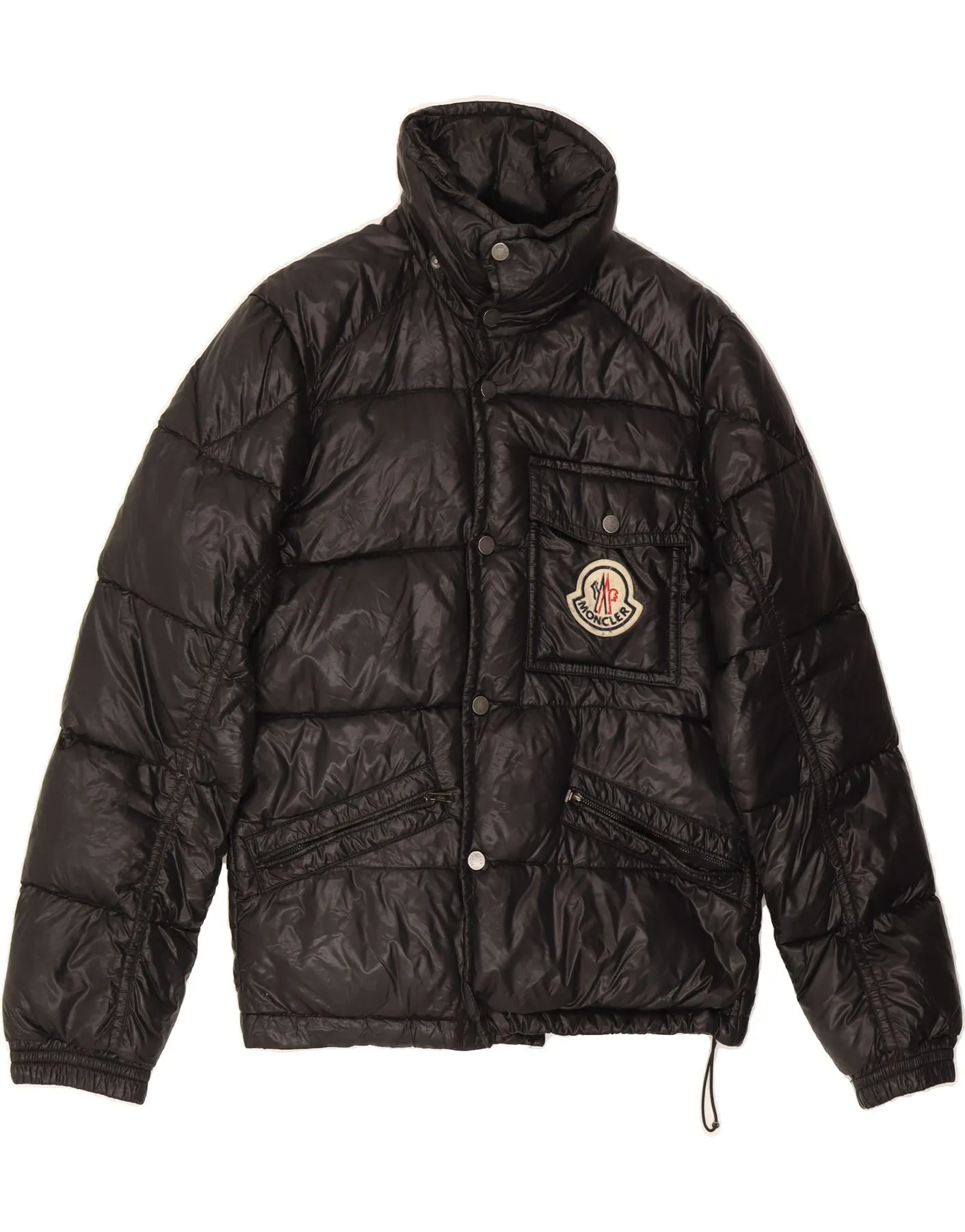 MONCLER Mens Padded Jacket Size 2 Medium Black Polyamide
