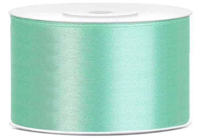 Nastro di raso verde menta 25m