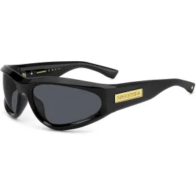 occhiali da sole Dsquared2 neri forma Rettangolare