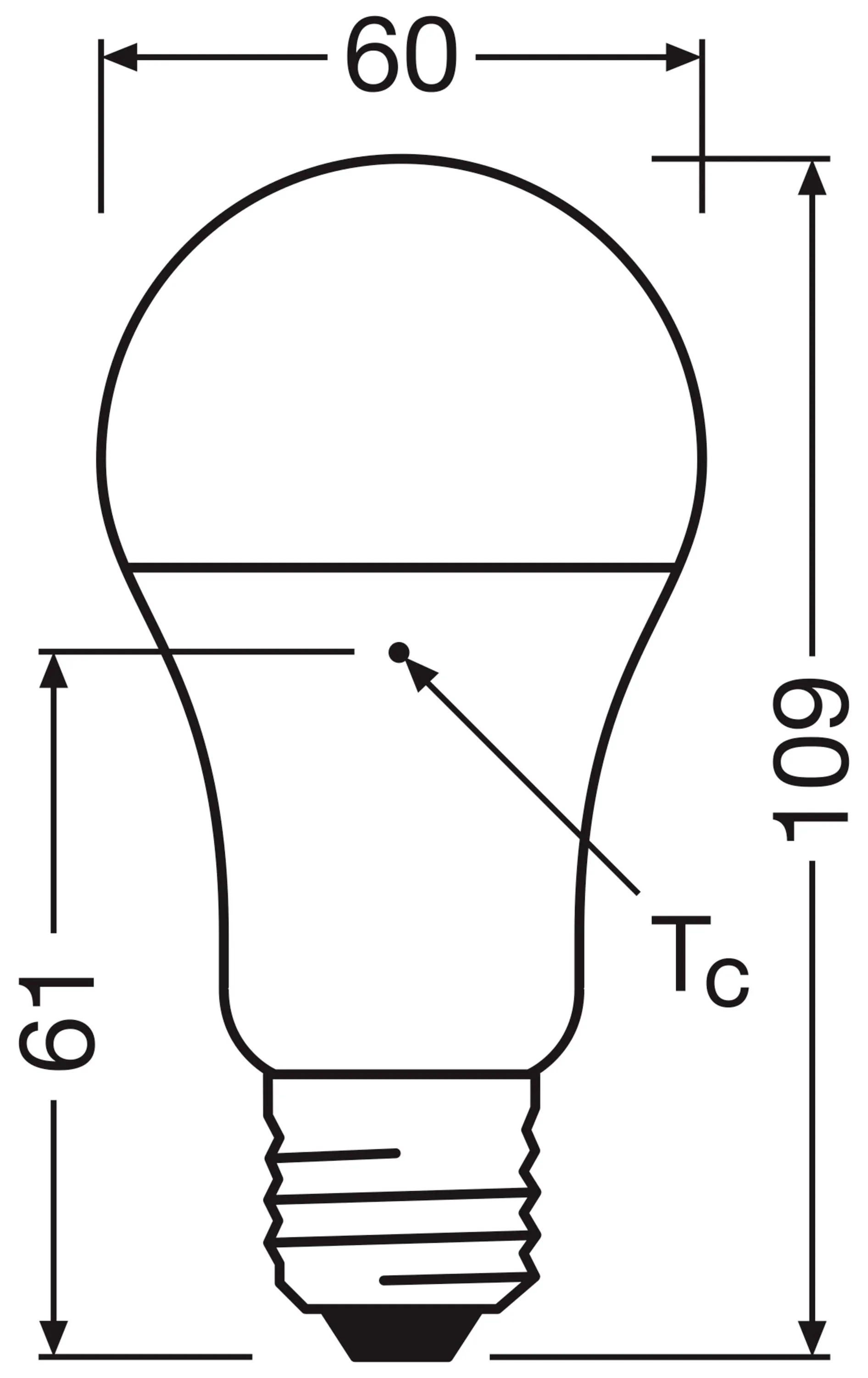 OSRAM 4099854109874 LED (monocolore) ERP F (A - G) E27 Forma di bulbo 10 W = 75 W Bianco caldo (Ø x A) 60 mm x 109 mm  1