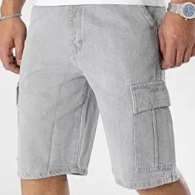 Pantaloncini Cargo Jean grigi