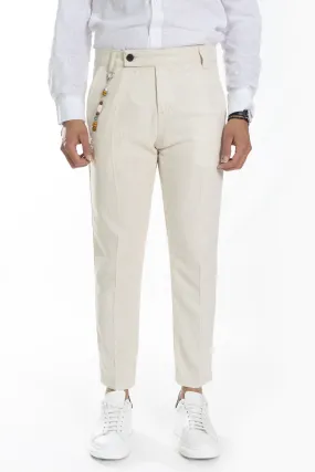 Pantalone Uomo In Lino Con bottone Lungo Art. Pt171