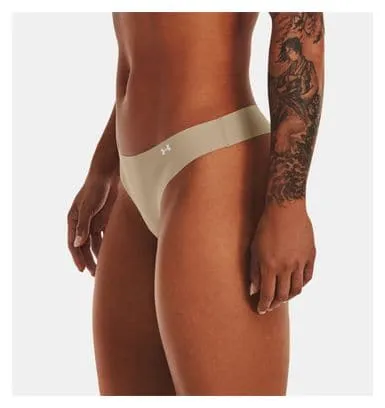 Perizoma da donna Under Armour Pure Stretch (Set di 3) Beige
