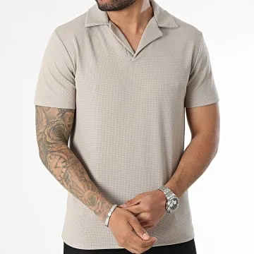 Polo a manica corta Beige scuro