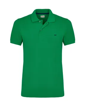 Polo basica verde in 100% cotone    