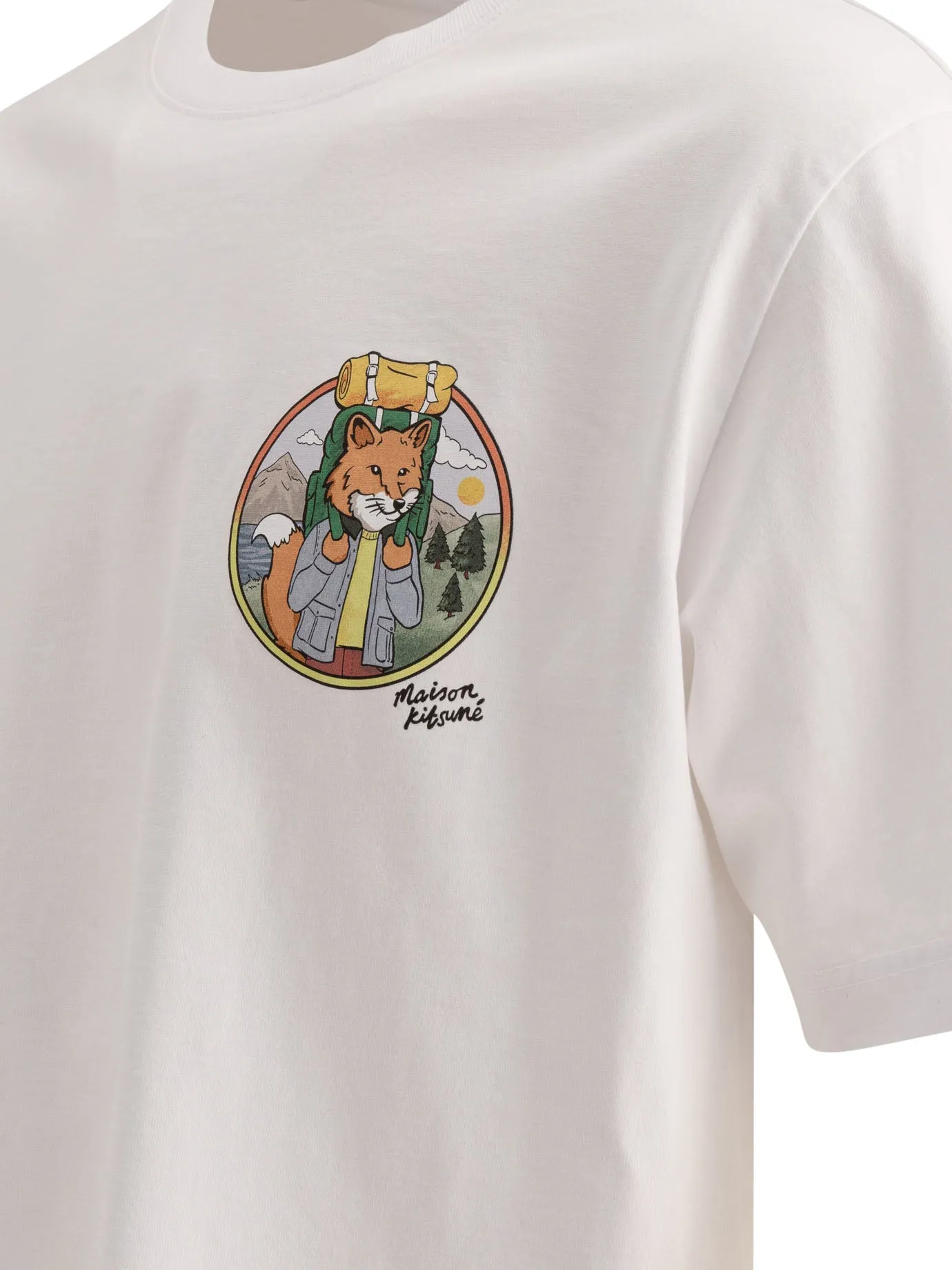 Rambling Fox T-Shirts Bianco
