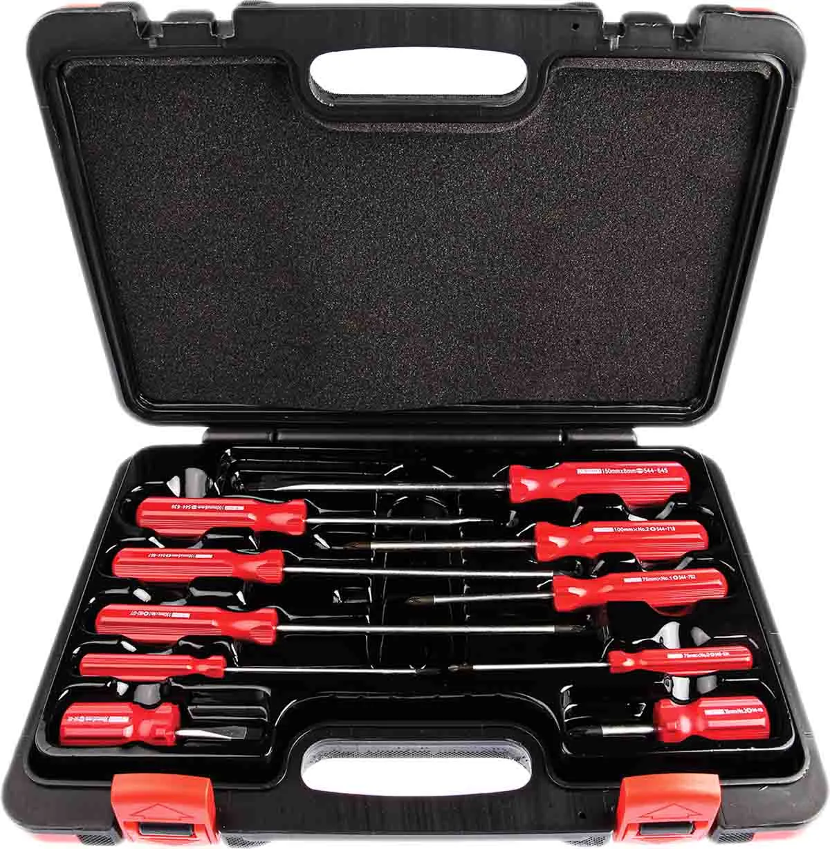 Set di cacciaviti RS PRO, 10 pezzi Pozidriv, a taglio, lama Black Phosphate