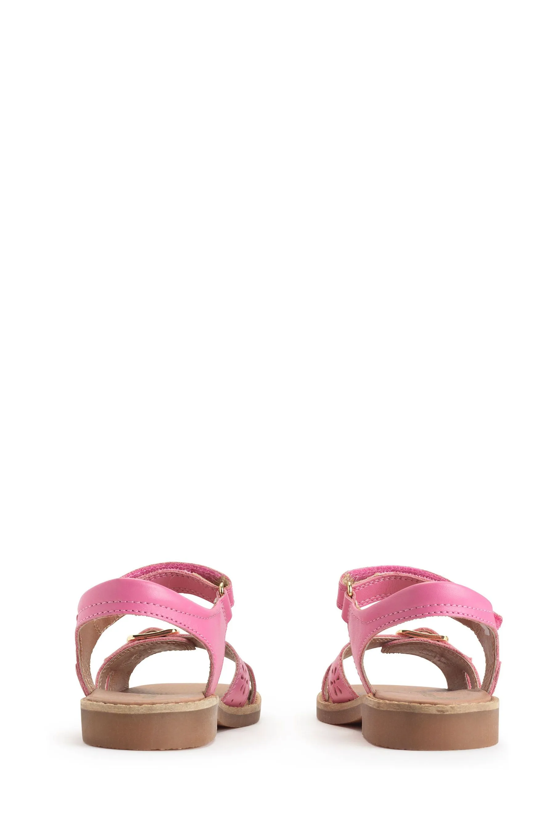 Start-Rite Sandali in pelle con fibbia e nastro strappato    