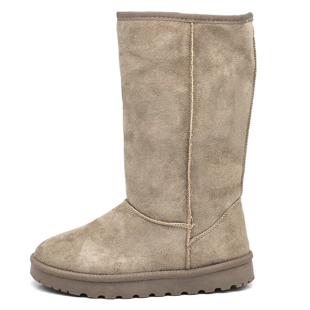 Stivali Mammut Camoscio Pelosi Con Pelliccia Pelo da Donna Doposci GN661