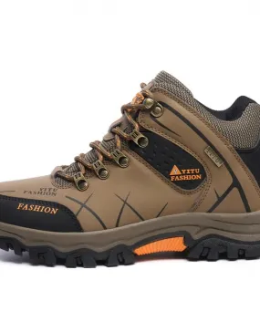 Stivali militari impermeabili Autunno Retro Mens Sneakers Outdoor Large Size High Top Scarpe da trekking Chaussures De Randonnee
