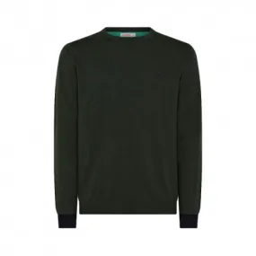 Sun 68 Maglione Girocollo Toppe Verde Uomo