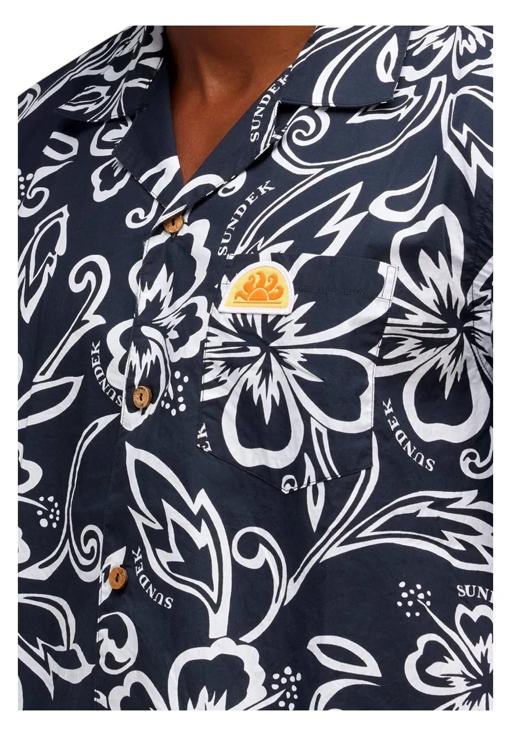Sundek Uomo Camicia a Maniche Corte M817SHMU1IA-661IA Nero