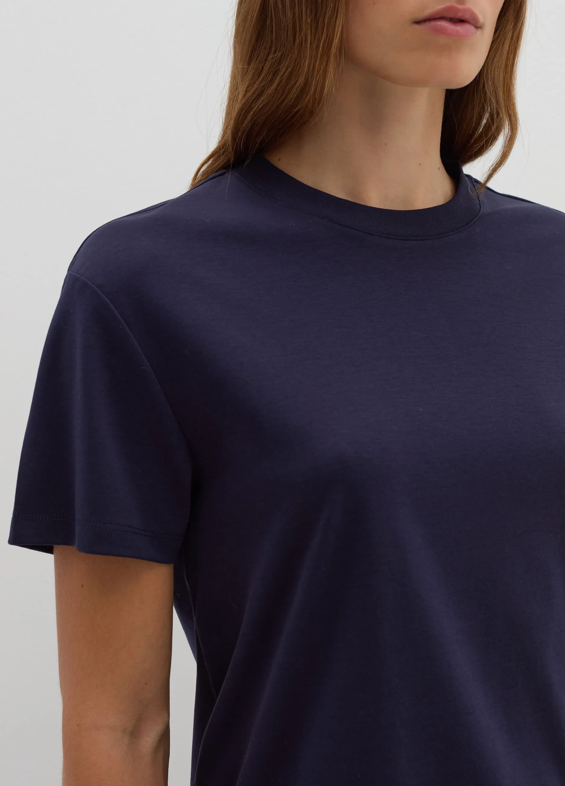 T-shirt in jersey con scollo rotondo