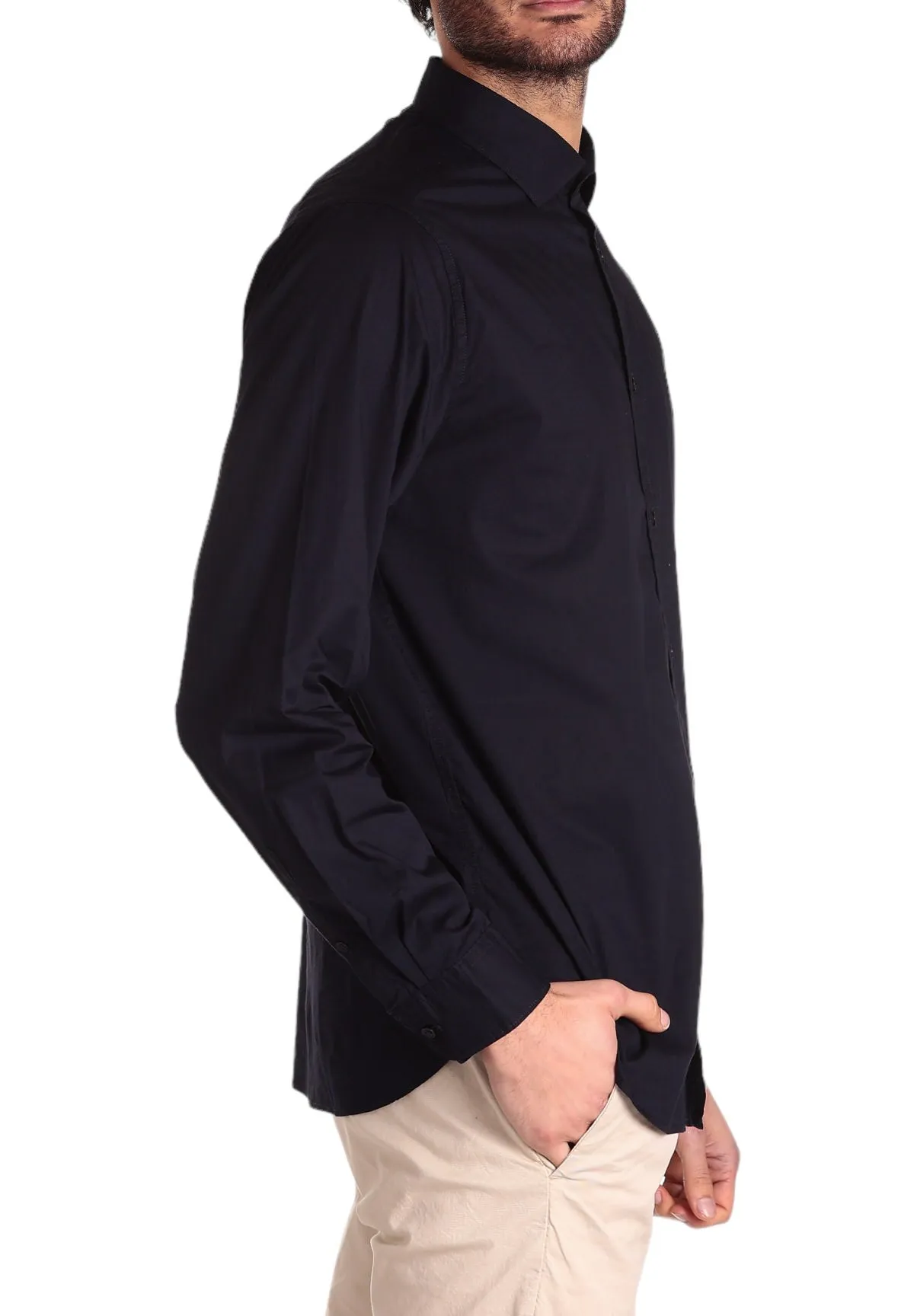 Union Uomo Camicia a Maniche Lunghe 2614900-220 Blu