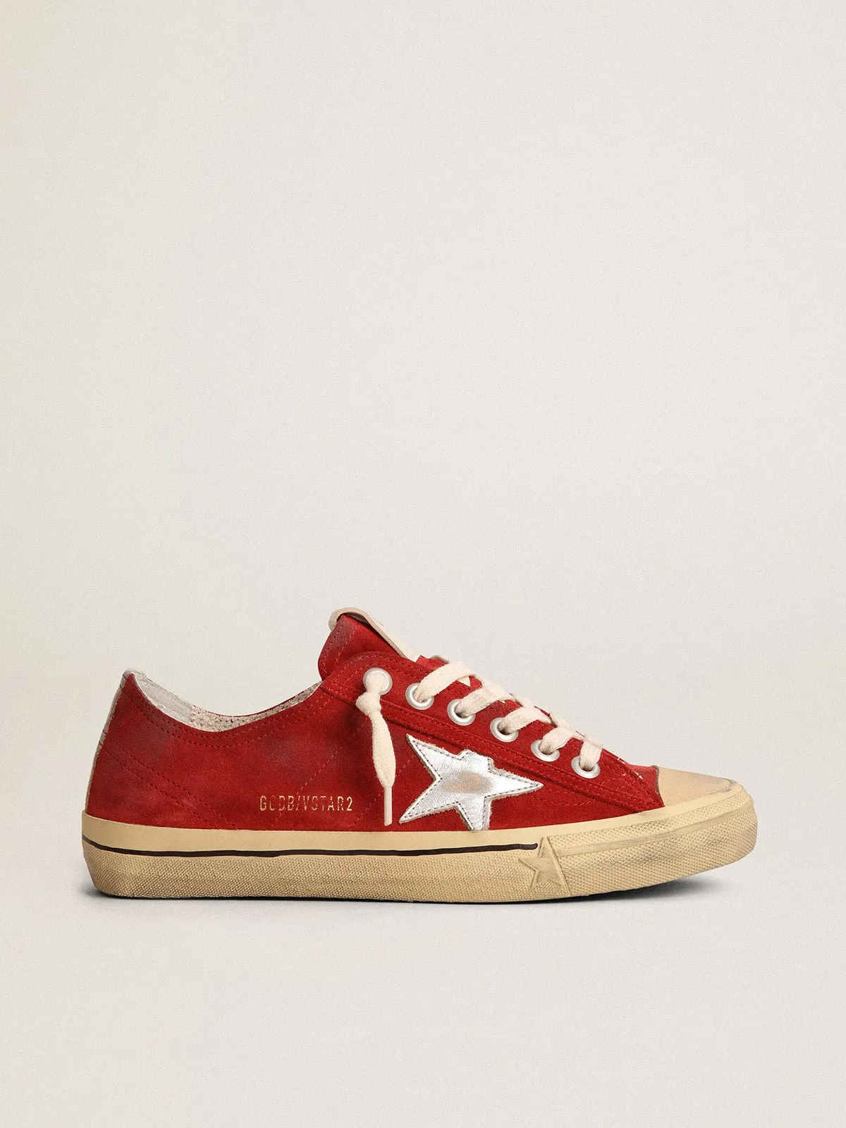 V-Star Donna LTD in suede rosso scuro con stella color argento