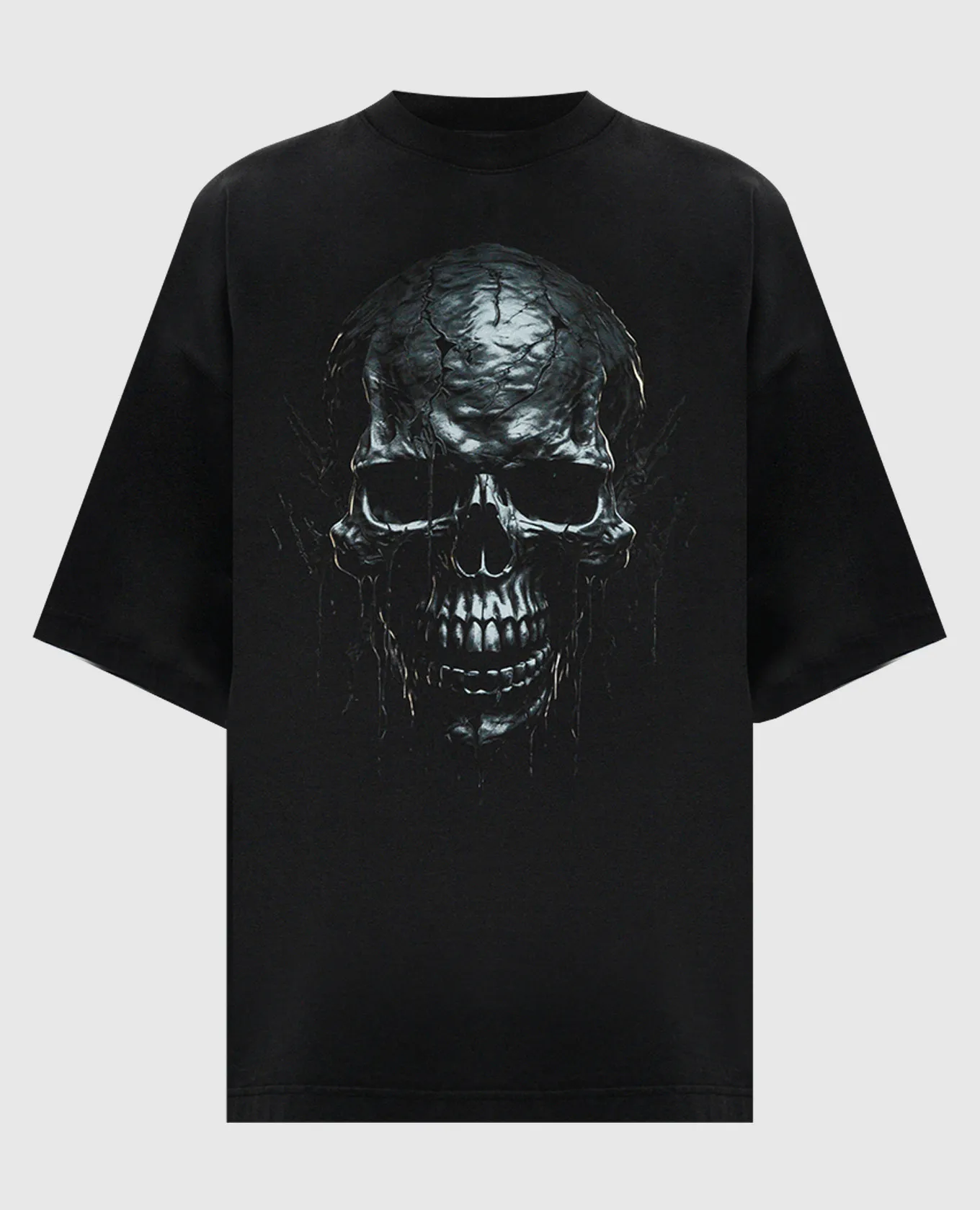 Vetements T-shirt nera con stampa UA65TR570B