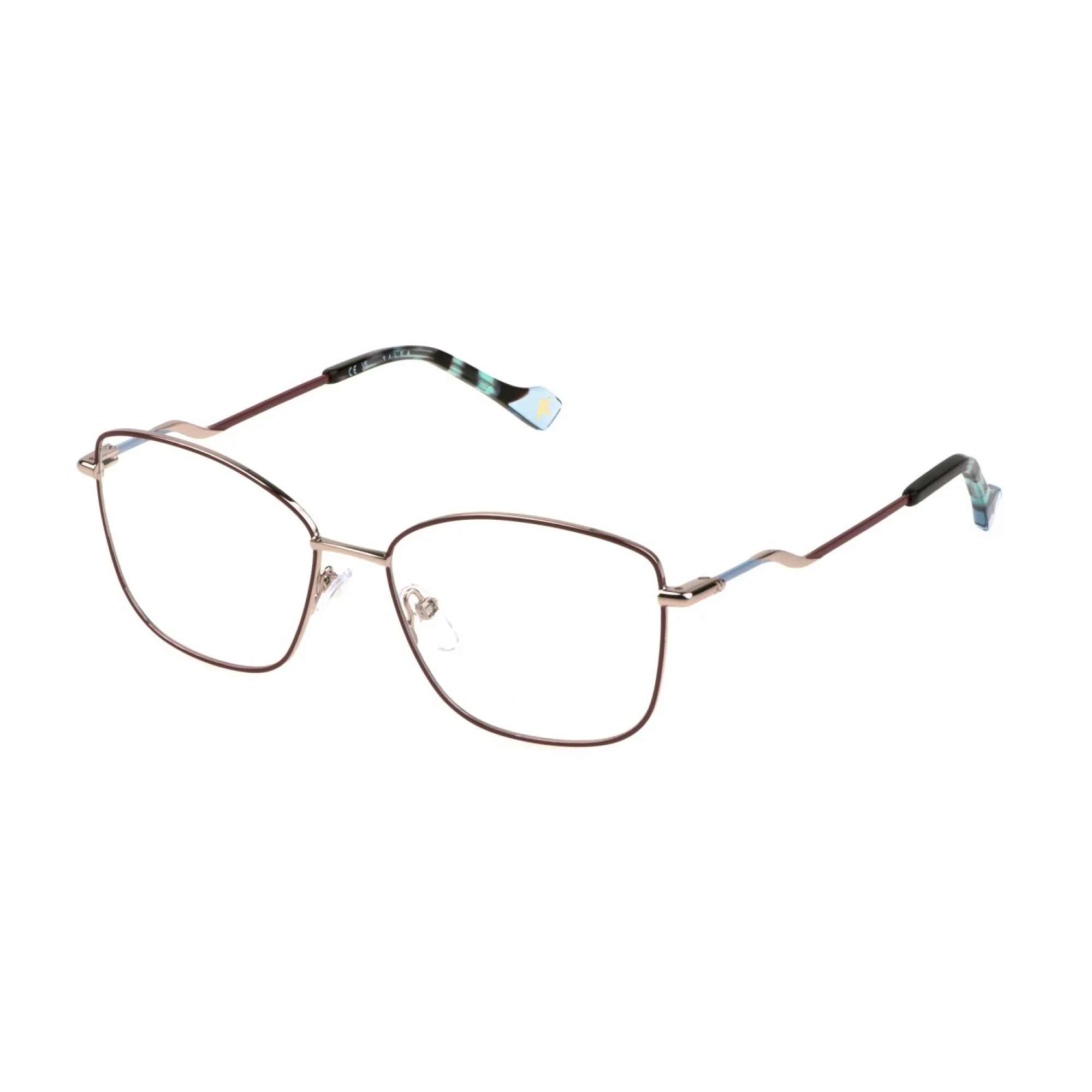  Yalea VYA119 - 0E59 Oro Rosso Lucido Con Parti Colorate | Occhiale Da Vista Donna 